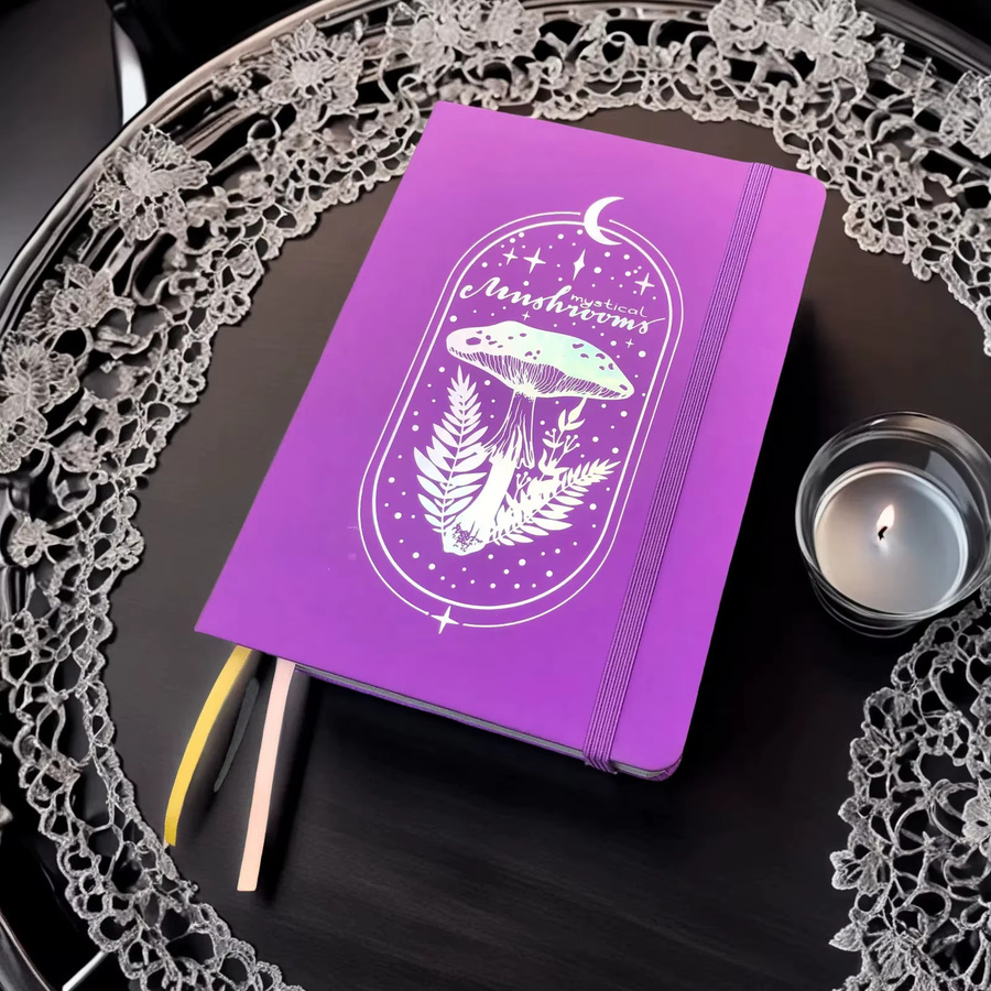 Buke Notebook A5 gepunktetes Hardcover Tagebuch in Lila mit silbernen Kanten und 180 g/m2 Papier - Bild 3