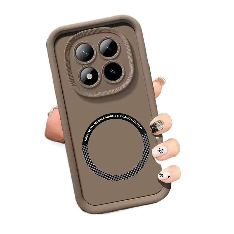 MagSafe kompatible magnetische Handyhülle für Xiaomi Poco M8 Pro M8 M7 X8 Pro Max X7 F8 Ultra F7 F6 mit echtem Hautgefühl in Schwarz und Braun - Bild 2
