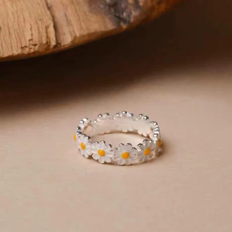 FANGSU Gänseblümchen-Ring, 925 Silber, Damen - Bild 3