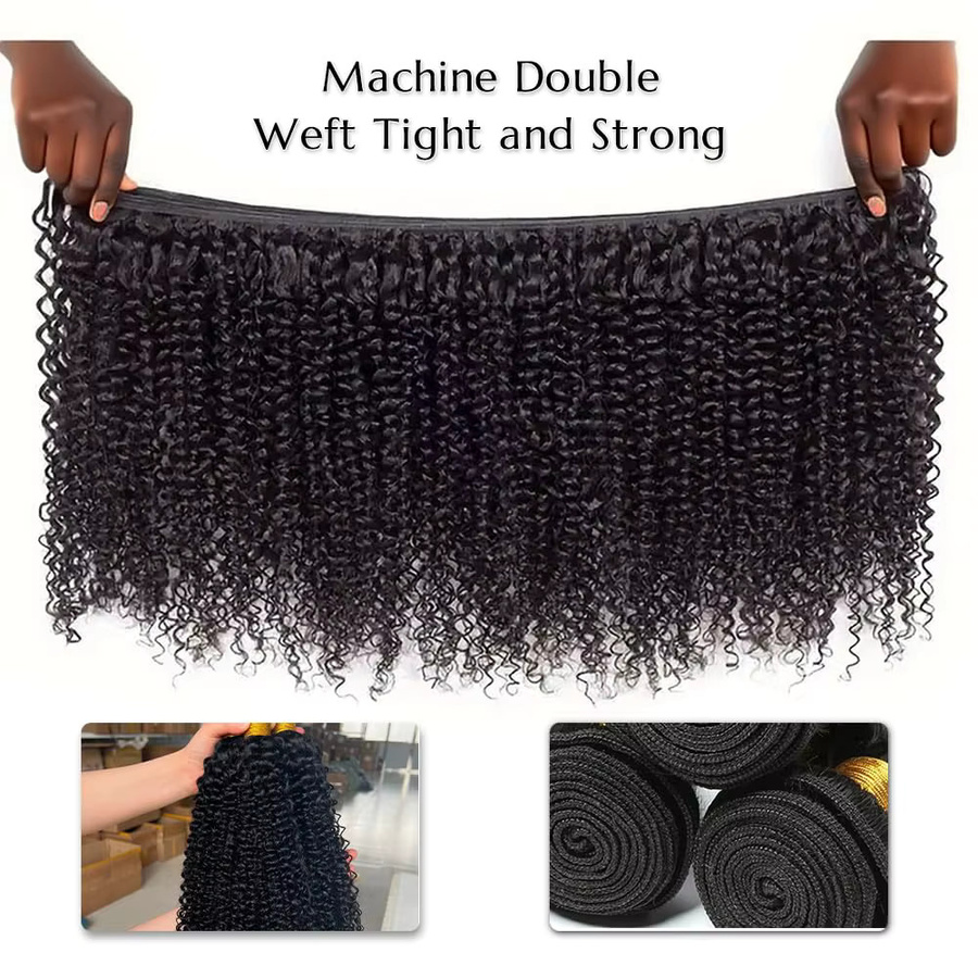 Yavida Kinky Curly Echthaar-Bündel, 3-teilig, brasilianisch, Damen - Bild 5