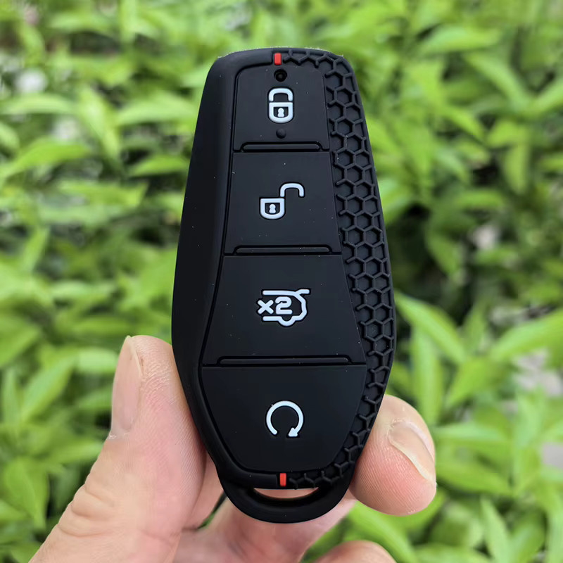 Silikon Autoschlüssel-Hülle für BYD Atto 3, Han, Dolphin, Song Pro Max, Tang, DM Yuan, E2 und Qin PLUS in Schwarz - Bild 2