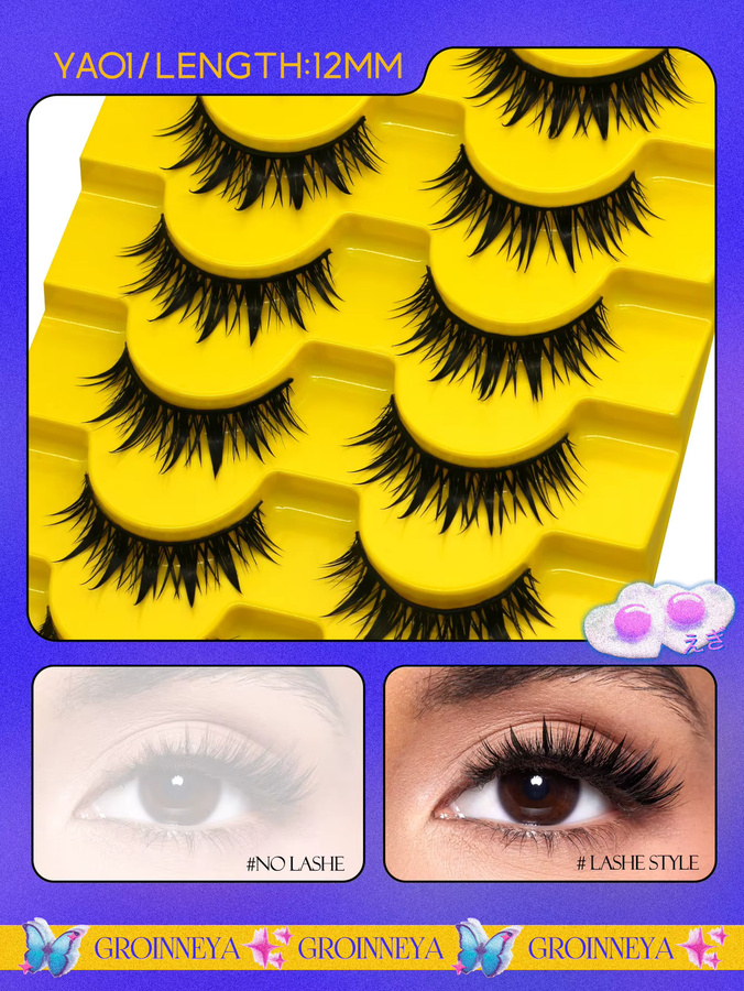 Veltrinay Manga Wimpern, 3D Faux Nerz, Wispy Kreuz - Bild 2