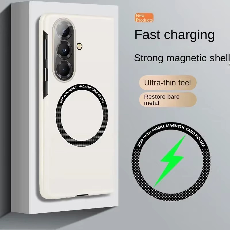 Samsung MagSafe Schutzhülle für Galaxy Z Fold 7 5G in Orange oder Weiß, ultradünne magnetische Hülle mit Hautgefühl und kabelloser Ladefunktion - Bild 2