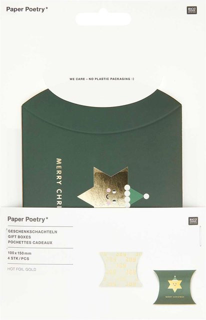 Rico Design Paper Poetry Geschenkschachteln I love Christmas, 4 Stück, B: 10 cm, T: 15 cm - Bild 1