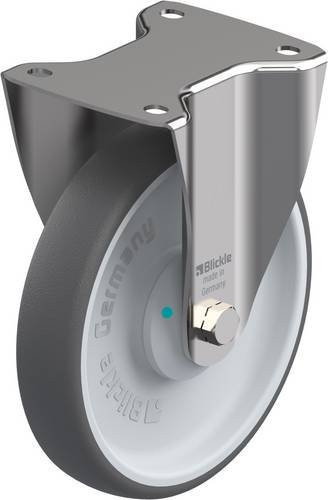 Blickle BX-PATH 200KAD Bockrolle aus Edelstahl in Grau mit 200 mm Rad-Durchmesser und 400 kg Tragfähigkeit - Bild 1