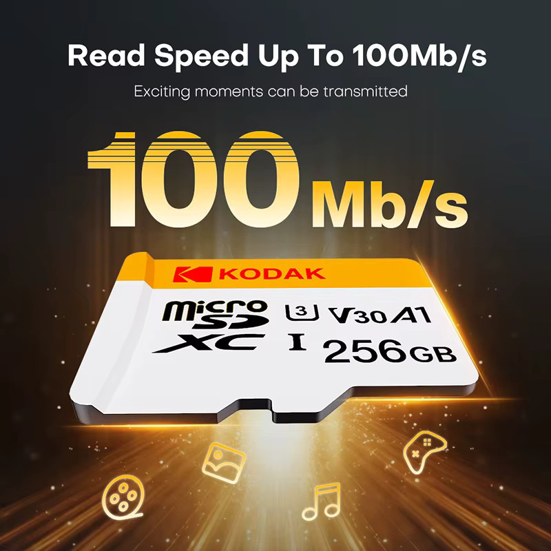 Kodak Micro SD Speicherkarte 128GB UHS-I U3 Klasse 10 für 4K HD Aufnahmen in Multicolour - Bild 3