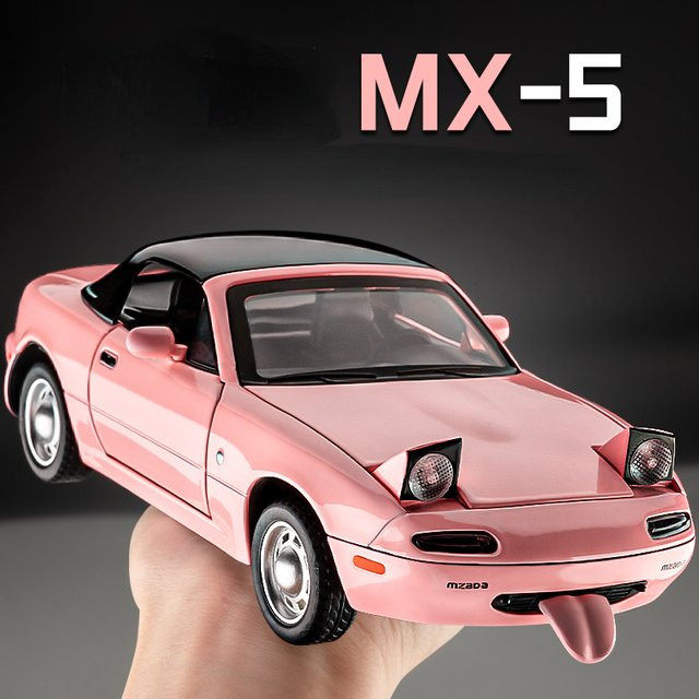 Double Horses MX-5 Miniatur-Legierung Metalldruckguss-Spielzeugautomodell, 1:24, mit Sound & Light, Türen zu öffnende - Bild 1