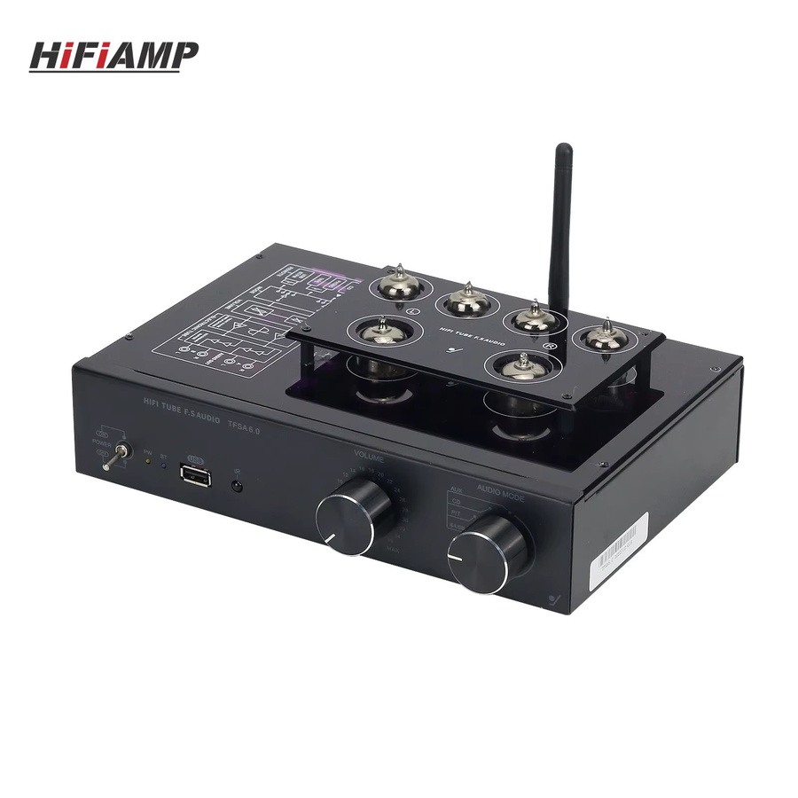 F.S AUDIO HiFiAMP Bluetooth Röhren-Vorverstärker MM/MC Phono-Vorverstärker in Schwarz - Bild 2