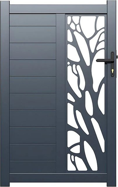 Labrit Eingangstor Aluminium Anthrazitgrau Breite: 100 cm - Bild 1