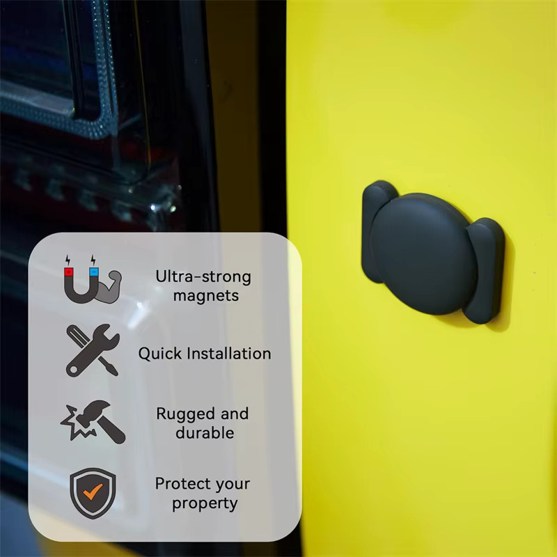 Wasserdichte magnetische Silikonhülle für Apple AirTag in Blau zur sicheren Befestigung als GPS-Tracker für Fahrrad und Gepäck - Bild 3