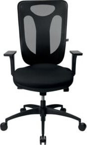Bürodrehstuhl Topstar NetPro 100 schwarz mit Armlehnen und Rollen - Bild 1