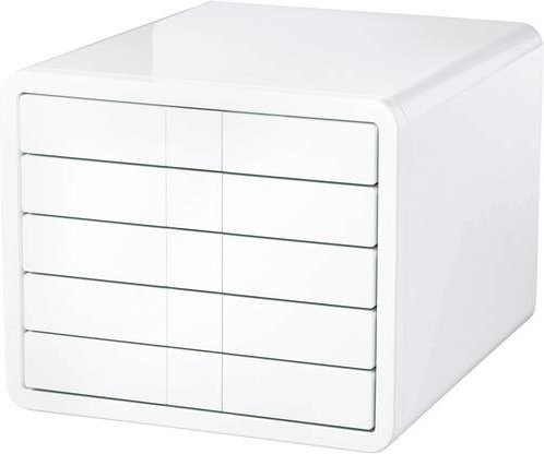 HAN Schubladenbox i-BOX Dokumentenbox aus Kunststoff mit 5 Schubfächern für DIN A4, Weiß - Bild 1