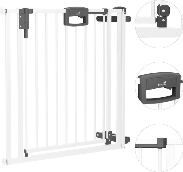 Geuther Tür- und Treppenschutzgitter Easylock Plus zum Klemmen aus Metall in Anthrazit oder Weiß - Bild 1