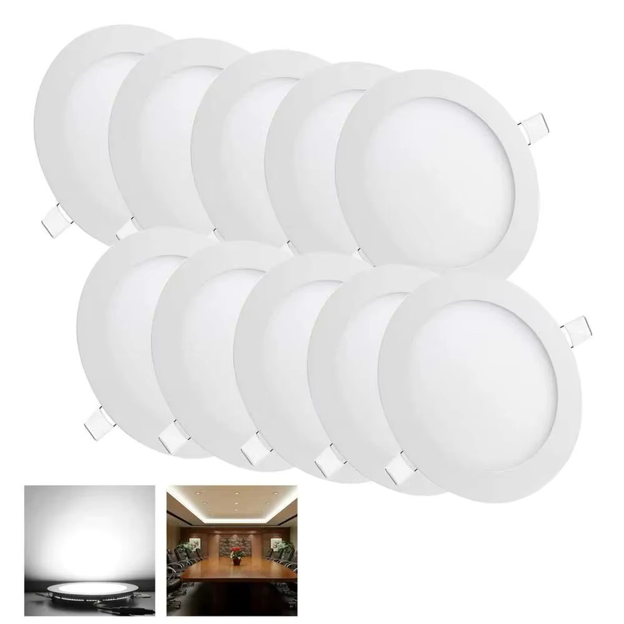 20er Set CYLRDXK LED Decken Einbau Downlight Panel in Weiß, runde und quadratische LED-Leuchten für moderne Beleuchtung - Bild 2