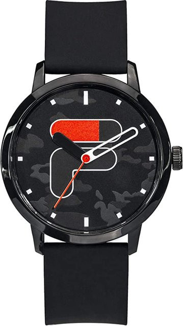 Fila Herrenuhr, Quarz, Kunststoff, Silikon, Schwarz, 42 mm - Bild 1
