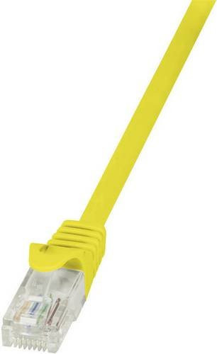 LogiLink CP2017U RJ45 Patchkabel CAT 6 U/UTP in Gelb mit Rastnasenschutz, Länge: 0,25 m - Bild 1