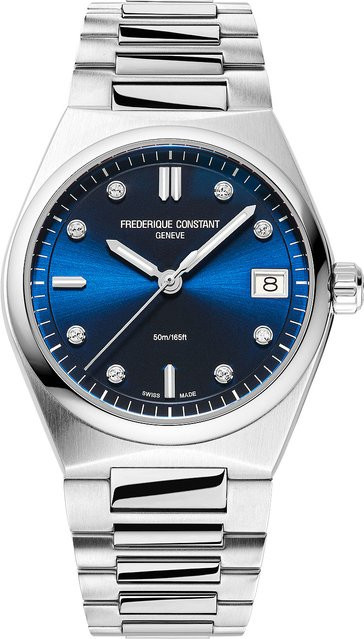 Frederique Constant Damenuhr, Quarz, Edelstahl, Blau, 31 mm, 5 ATM - Bild 1