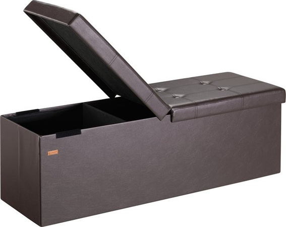 Casaria Sitzbank Braun mit Klappdeckel B/T/H: 115 x 38 x 38 cm