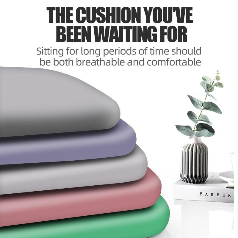 Ergonomisches Memory-Schaum Sitzkissen von Yiran Furniture aus Baumwolle und Polyester, Farbe: Grau, B/T/H: 40 x 40 x 1 cm - Bild 3