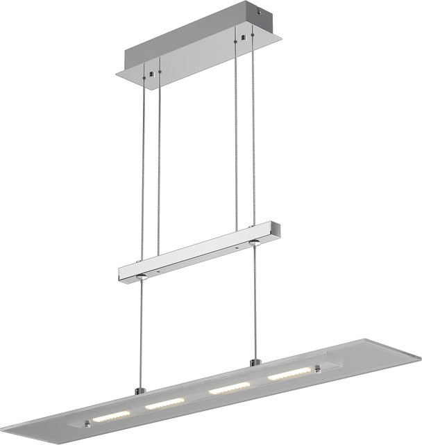 MONZANA LED Pendelleuchte Sammvaer in Silber mit Glas und höhenverstellbarer Aufhängung, Warmweiß - Bild 1