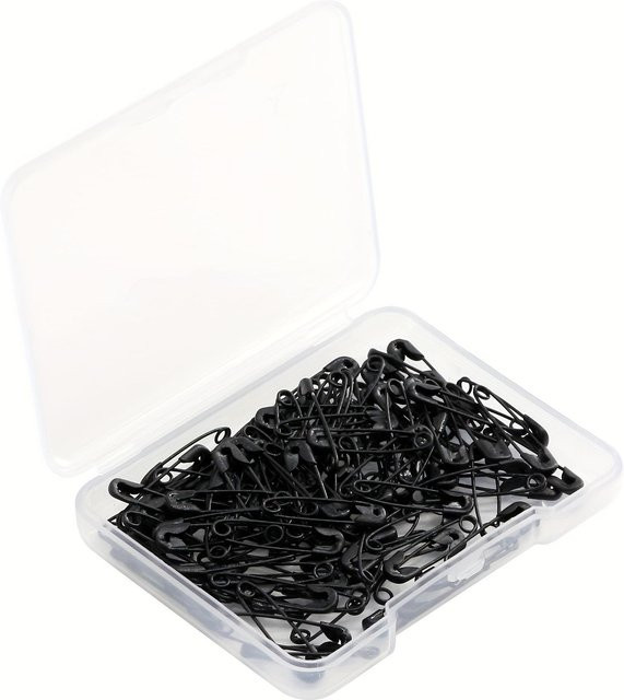 SZwatch Sicherheitsnadeln aus Metall in Schwarz, 120 Stück für Nähen, Quilten und DIY-Projekte - Bild 1