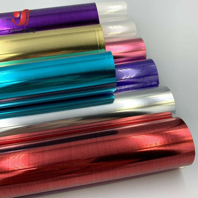 Metallic Wärmeübertragungs-Vinylrolle für HTV-Druck auf T-Shirts und Kleidung, Farbe: Pink, B x L: 50 x 100 cm - Bild 1