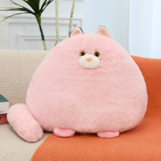 Bai Fen Bai Fette Katze Puppe Plüschtier, rosa, 35cm - Bild 1