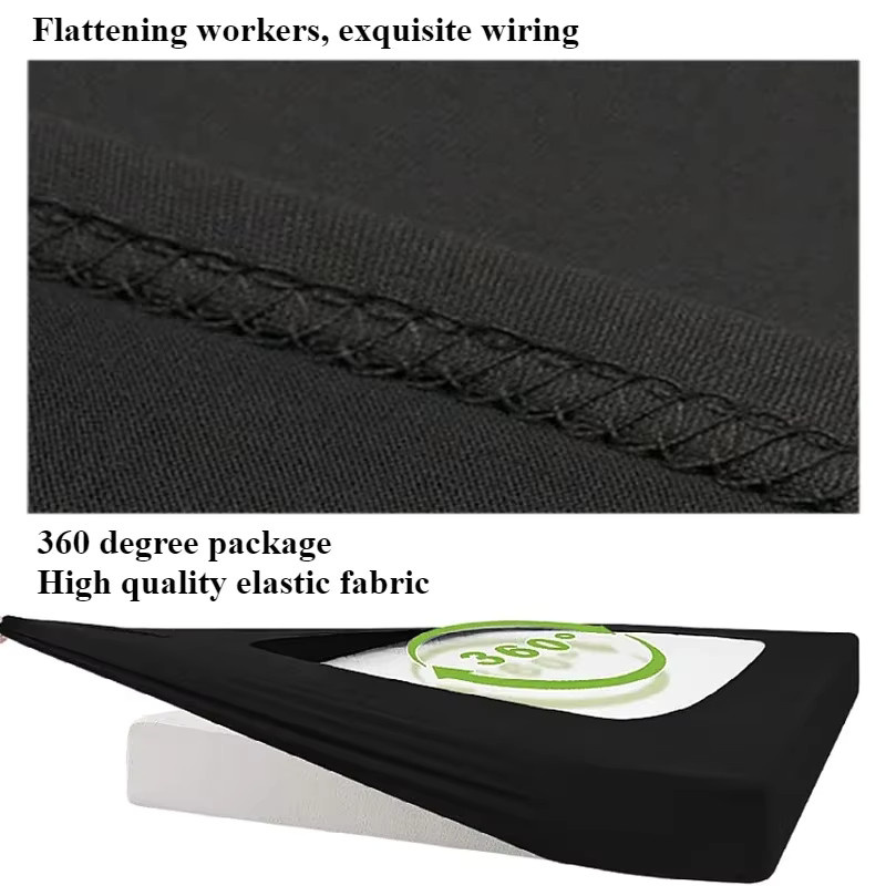 Boxspringbezug aus dehnbarem Jersey-Strick von soi Sehend in Schwarz, B/H: 150 x 200 cm - Bild 3