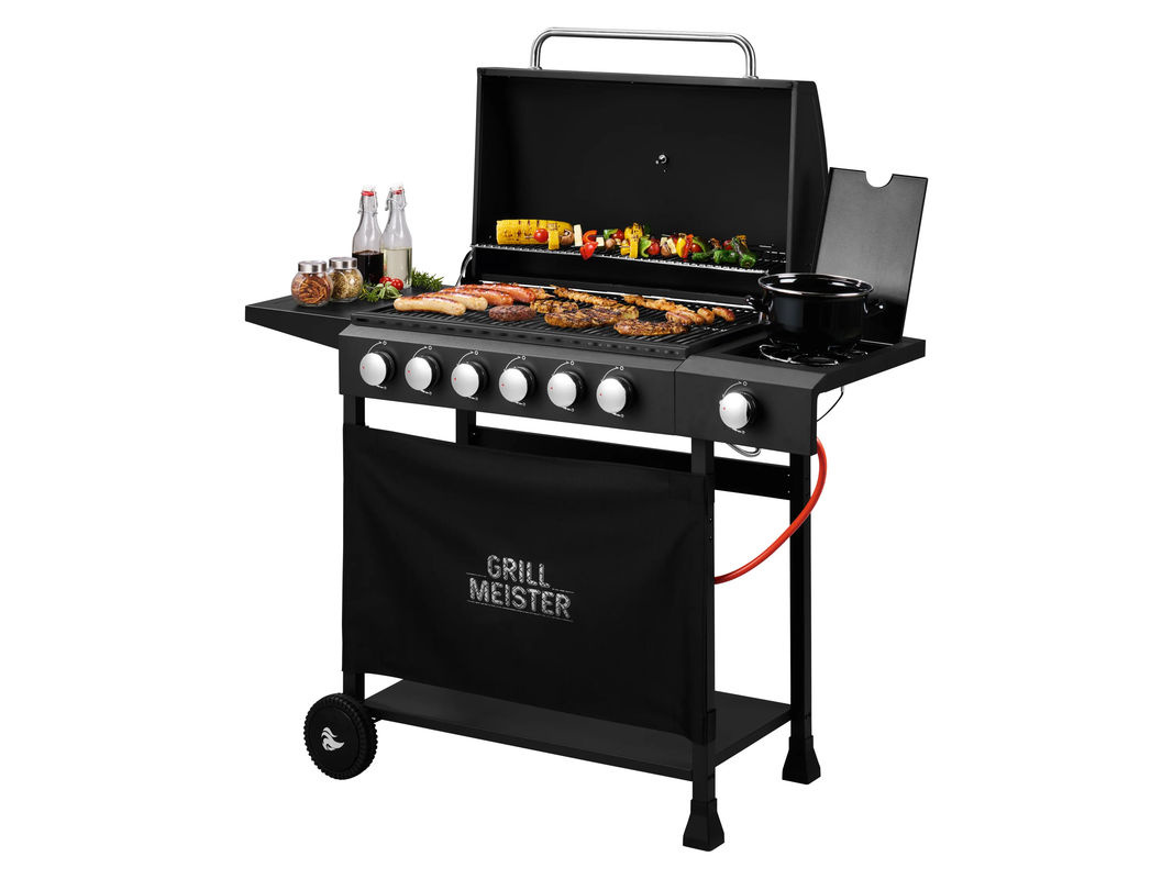 GRILLMEISTER Gasgrill 6+1 in Schwarz - Bild 2