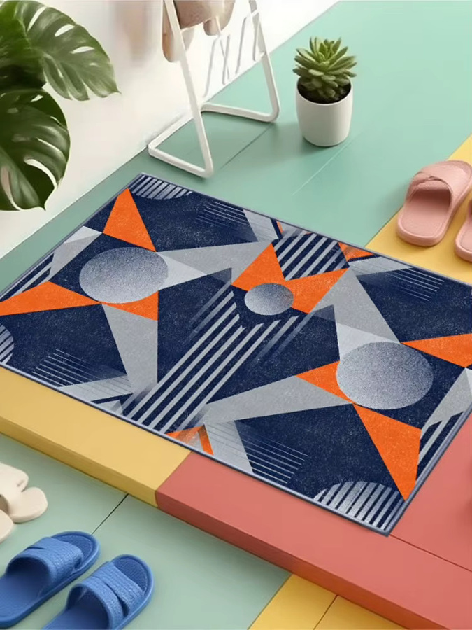 VIKAMA Moderner Geometrischer Teppich in Multicolour, Rutschfest für Wohnzimmer und Schlafzimmer - Bild 2