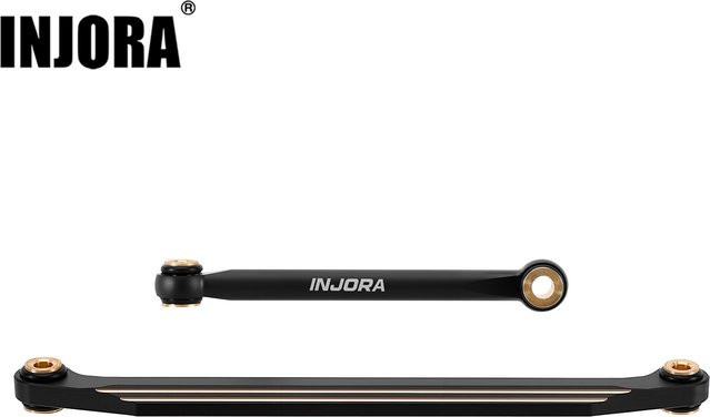 INJORA Lenkräfte aus schwarzem Messing, Zubehör, 1:18, Metall, Schwarz - Bild 1