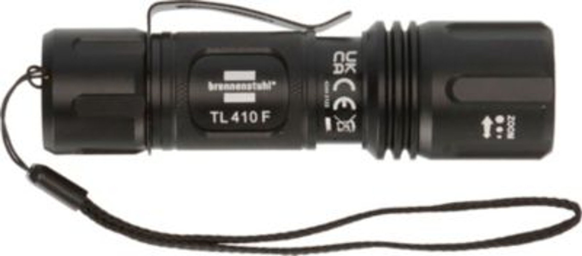 Brennenstuhl LuxPremium LED Taschenlampe TL 410 F in Schwarz aus Aluminium mit 350 Lumen und IP44 Schutz - Bild 2