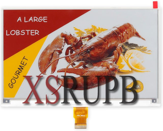 RaderBook 7,5 Zoll E-Paper Display GDEM075F52 vierfarbig Schwarz Weiß Gelb Rot mit 800x480 Auflösung und SPI-Schnittstelle - Bild 1