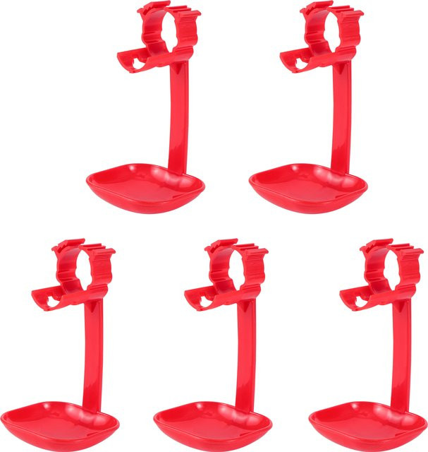 Adhere To Fly Automatische Tränke für Geflügel als Wasserschale für Hühner, Fasane und Wachteln, Farbe: Rot, 5er-Set - Bild 1