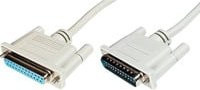 DIGITUS Serielles Datatransfer Verlängerungskabel D-Sub25 Stecker auf D-Sub25 Buchse in Weiß - Bild 1