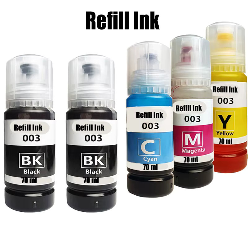 Epson Dye Ink 003 Nachfülltinte für EcoTank Drucker L1110 L1210 L1216 L1250 L1256 L3100 L3101 L3106 L3110 L3210 L3150 L3250 L5190 - Bild 3