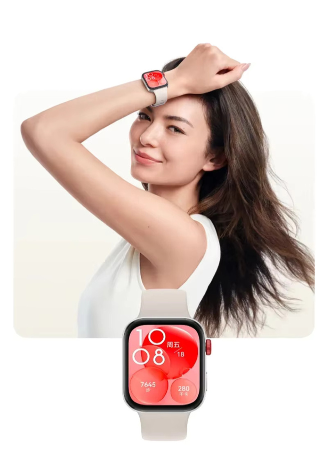 Uhrenarmband Silikon, Weiß, Huawei Fit 3, Unisex - Bild 2