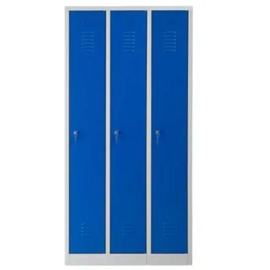 PROREGAL Garderobenspind Camel mit 3 Fächern und Zylinderschloss in Grau-Blau, H x B x T: 180 x 90 x 50 cm - Bild 2
