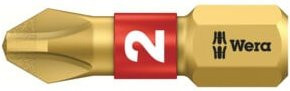 Wera Schraubendreher-Bit 851/1 BDC Phillips PH 2 in Gold, 10 Stück - Bild 1
