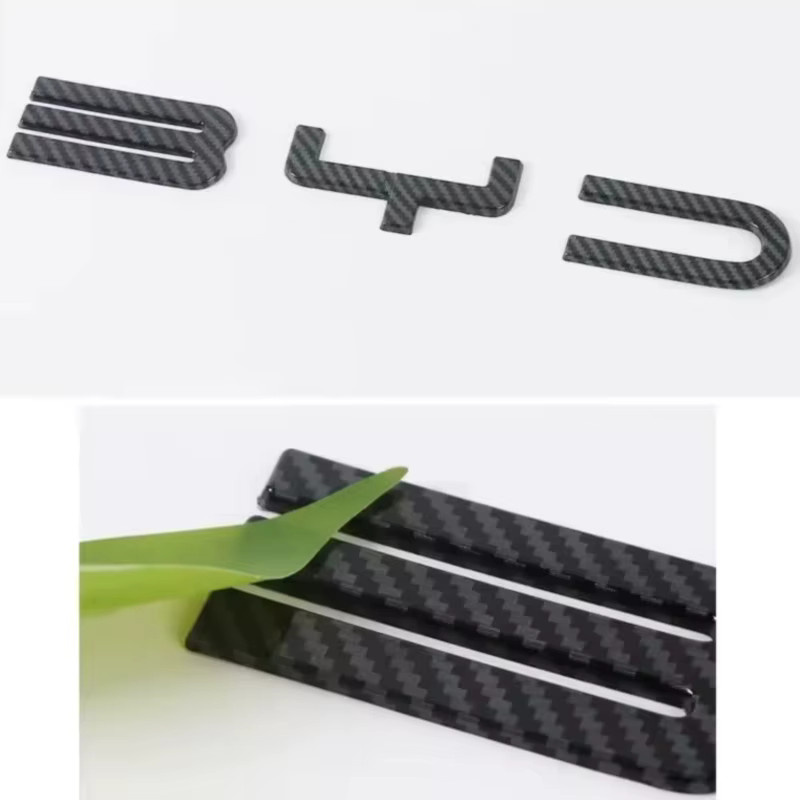 BYD Logo Emblem Aufkleber Set in Schwarz für Vorne, Hinten und Lenkrad passend für SEAL, HAN, SONG, YUAN, DOLPHIN und ATTO 3 - Bild 4