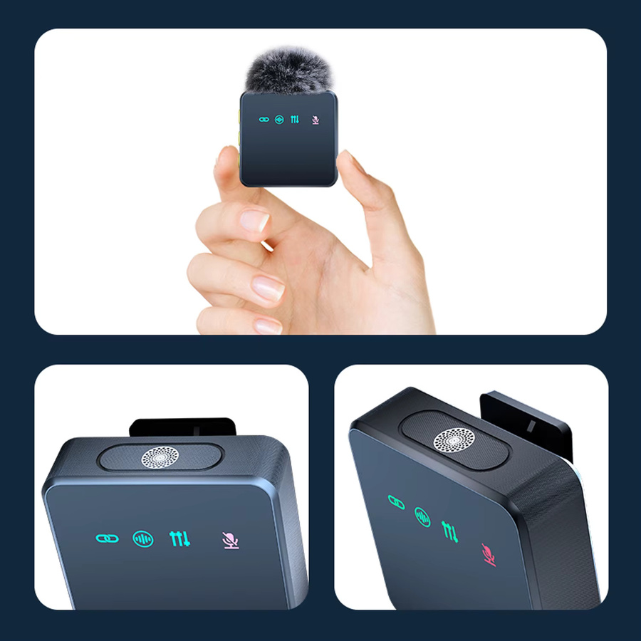 HITOZON Drahtloses Lavalier-Mikrofon mit USB-C Anschluss in Schwarz für Smartphones und Computer - Bild 4
