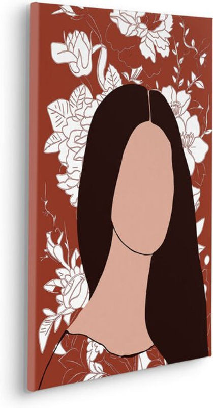 Komar Canvasbild Beautiful Soul - Modernes Porträt auf Leinwand in Weiß und Mehrfarbig - B: 60 cm, H: 60 cm - Bild 1