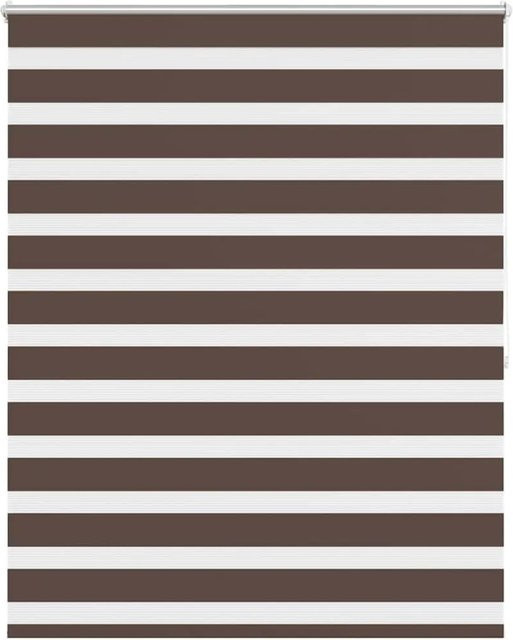 vidaXL Doppelrollo Day & Night gestreift in Braun, B: 140 cm, H: 175 cm - Bild 1