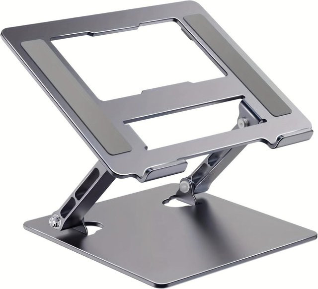 Laptop Stand Silver 360 Grad drehbar und höhenverstellbar, ergonomischer Notebook Holder für bis zu 18 Zoll Laptops und MacBook, Desktop Bracket für Gaming und Office - Bild 1
