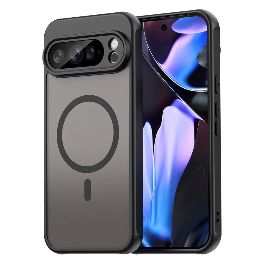 Stoßfeste Magnetische Luxus-Rüstung Hülle für Google Pixel 10 Pro XL, Pixel 9 und Pixel 9 Pro XL mit MagSafe Wireless Kompatibilität in Schwarz oder Pink, Matt Translucent Cover - Bild 5