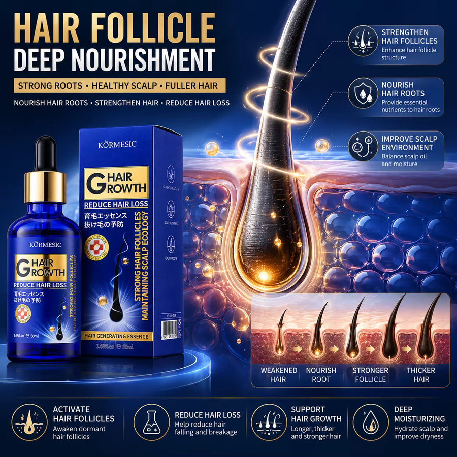 KORMESIC Haarwuchsserum Kopfhaut-Pflegeöl, 50 ml, Unisex - Bild 4