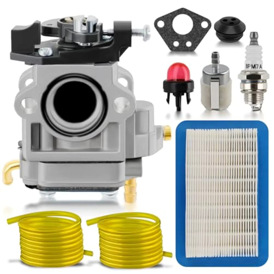 Vergaser-Set für Echo Rucksack-Laubbläser PB 770 PB 770H PB 770T inklusive Kraftstofffilter, Luftfilter und Zündkerze, kompatibel mit WYK 406, mehrfarbig - Bild 2