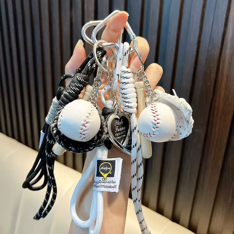 Yogodlns Schlüsselanhänger, Baseball-Dekor, Unisex - Bild 4