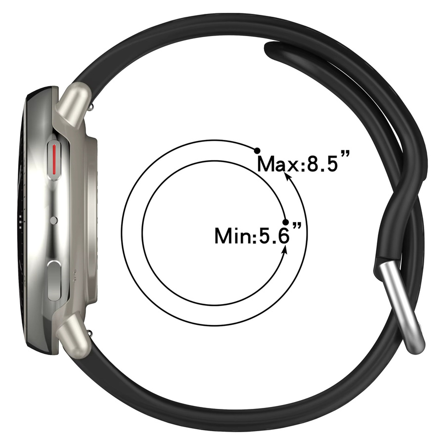 Amazfit Uhrenarmband Silikon, Schwarz, Unisex - Bild 4