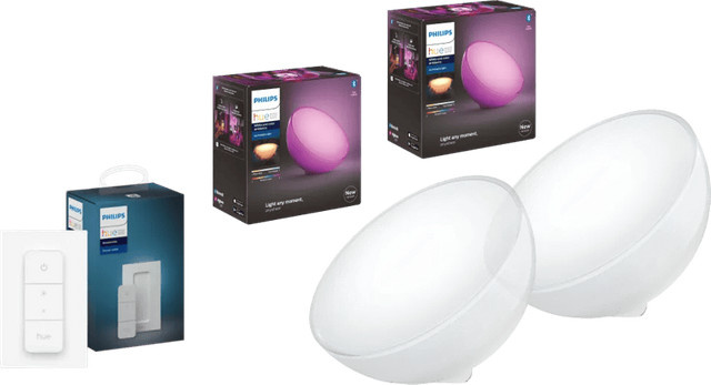 Philips Hue Go Doppelpack LED Tischleuchten White & Color mit Dimmer und Fernbedienung - Bild 1